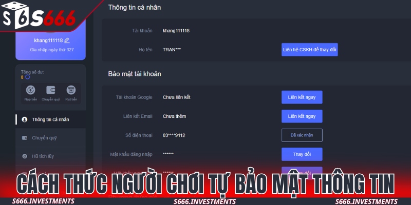 Cách thức người chơi tự bảo mật thông tin