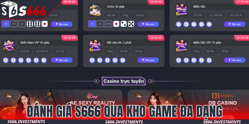 Đánh giá S666 có thực sự uy tín qua kho game đa dạng