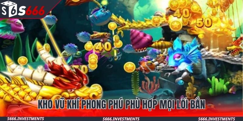 Kho vũ khí phong phú phù hợp mọi lối bắn