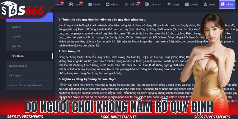 Người chơi không nắm rõ quy định hiểu lầm S666 lừa đảo
